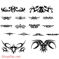 Vector Hình Xăm Hoa Văn Họa Tiết