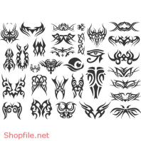Vector Hình Xăm Thiết kế Họa Tiết Đẹp
