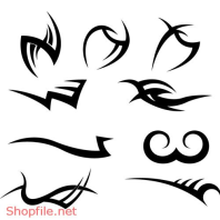 Vector Hình Xăm Decal Thiết Kế Hoa văn