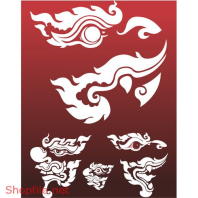 Vector Hình Xăm Decal Thiết Kế Hoa văn Ấn Tượng