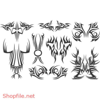 Vector Hình Xăm Decal Thiết Kế Hoa văn