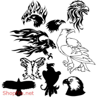 Vector Hình Xăm Decal Thiết Kế Các Loại Chim