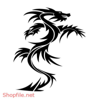 Hình Xăm Vector Decal Thiết Kế Rồng Xương