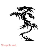 Hình Xăm Vector Decal Thiết Kế Rồng Xương