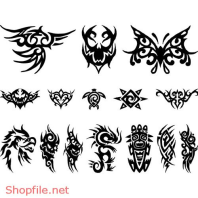 Hình Xăm Vector  Decal Thiết kế Độc Đáo