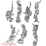 Hình Xăm Vector  Decal Thiết kế Hoa Văn Đẹp