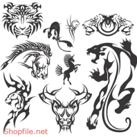 Vector Hình Xăm Hoa Văn Họa Tiết