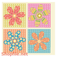 Mẩu Hoa Tươi sáng Pateern Phổ Biến