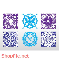 Mẩu thiết kế hoa văn họa tiết caro