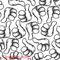 Pattern màu hoa đồ họa vector