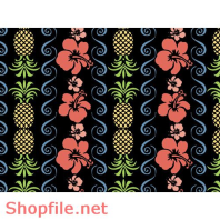 Pattern màu hoa đồ họa vector