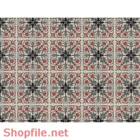 Pattern màu hoa đồ họa vector