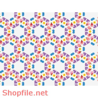 Mẩu hoa tươi sáng vector liền mạch