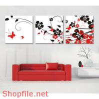 Tranh dán tường in họa tiết hoa mai