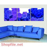 Tranh dán tường hoa hồng tím