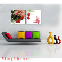 Tranh dán tương hoa hồng