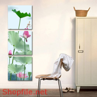 Tranh dán tường đầm sen