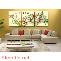 Tranh treo phòng khách hoa văn đẹp