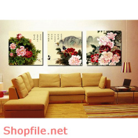 Tranh dán tường hoa hải đường