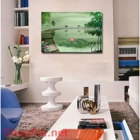 Tranh dán tường sông nước