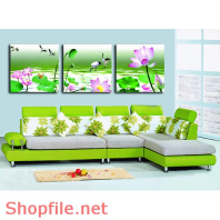 Tranh treo phòng khách hoa súng