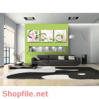 Tranh dán tường hoa dâm bụt