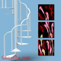 Tranh dán tường hoa loa kèn