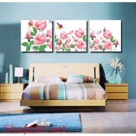 Tranh dán tường hoa dâm bụt