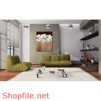 Tranh treo phòng khách hoa cỏ may