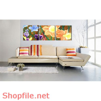 Tranh treo phòng khách hoa hải đường