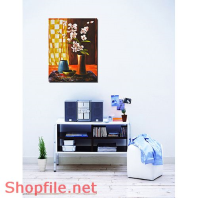 Tranh treo phòng khách hoa lan trắng