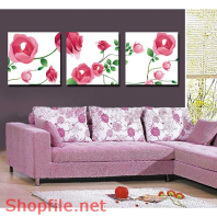 Tranh treo phòng khách hoa hồng