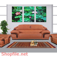 Tranh treo phòng khách đầm sen