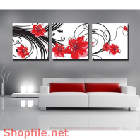 Tranh dán tường hoa đồng tiền