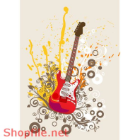 Mẫu Layout Poster Guitar Sôi Động