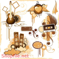 Mẫu Layout Poster Dụng Cụ Nghe Nhạc