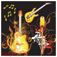 Mẫu Layout Poster Guitar Nốt Nhạc