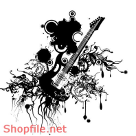 Mẫu Layout Poster Guitar Đương Đại