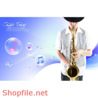 Mẫu Layout Poster Chàng Trai Thổi kèn