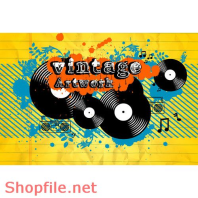 Mẫu Layout Poster Đĩa Music