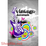 Mẫu Layout Poster Đàn Music PSD