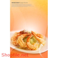 Mẫu Layout Poster Tôm Chiên Ấm Thực