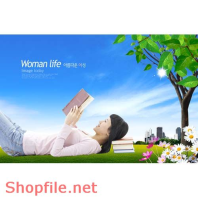 Mẫu Layout Poster Ấm Thực Cô Gái