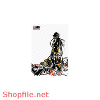 Mẫu Layout Poster Cô Gái Nghe Nhạc