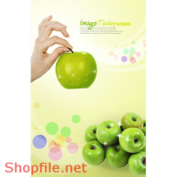 Mẫu Layout Poster Ẩm Thực Trái Táo