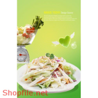 Mẫu Layout Poster Ẩm Thực Gỏi Rau Củ