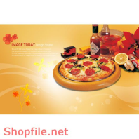 Mẫu Layout Poster Ẩm Thực bánh Pizza