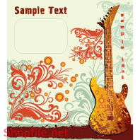 Mẫu Layout Poster Đàn Guitar