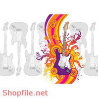 Mẫu Layout Poster Guitar Độc đáo