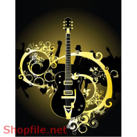 Mẫu Layout Poster Đàn Guitar